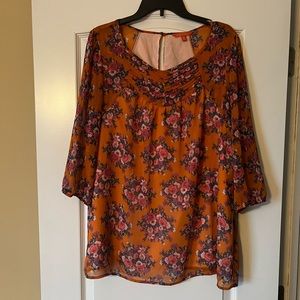 ModCloth Floral Blouse